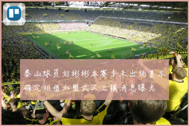 泰山球员刘彬彬本赛季未出场基本确定租借加盟武汉三镇消息曝光